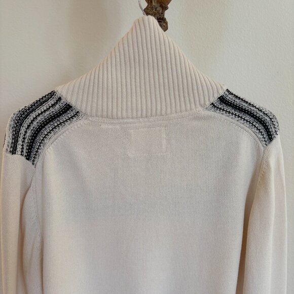 Weatherproof Vintage Men's Size L Ivory Long Sleeve Toggle Pullover Knit Sweater - Picture 8 of 12